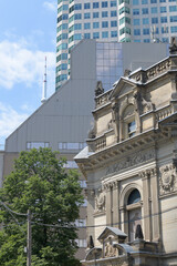 Fototapeta premium historic Bank of Montreal building now Hockey Hall of Fame (30 Yonge St), designed by Darling & Curry, 1886, Toronto