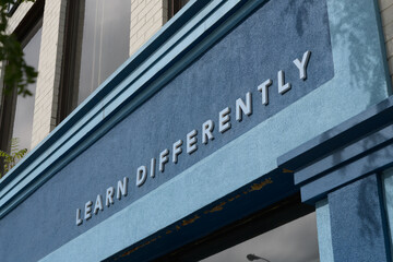 Fototapeta premium detail of sign outside The Study Academy Upper School located at 2040 Yonge St, Toronto
