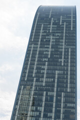 Fototapeta premium north elevation of L-Tower, Daniel Libeskind's sculptural residential tower at 8 The Esplanade, Toronto
