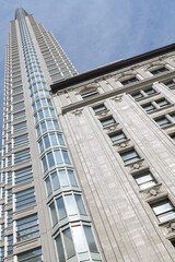 Naklejka premium heritage building and slender tower at One King West Hotel & Residence (former Dominion Bank building), Toronto