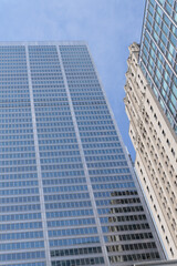 Fototapeta premium east elevation of Commerce Court West designed by IM Pei & Partners with Page & Steele, completed 1972, as a 57 storey International Style tower, Toronto