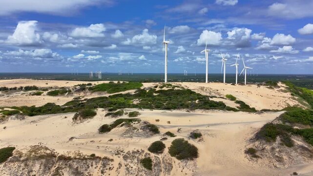 wind farm in the Canoa Quebrada beach