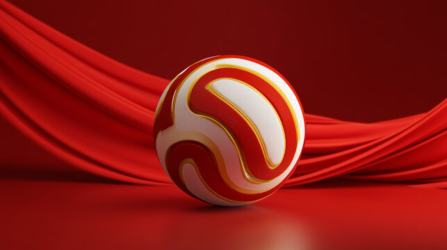 3d volleyball for banner concept