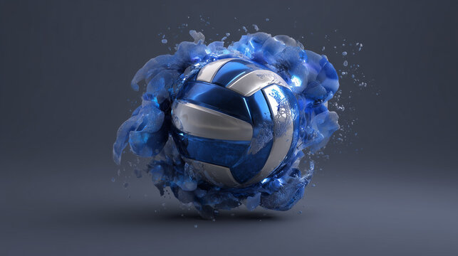3d volleyball for banner concept
