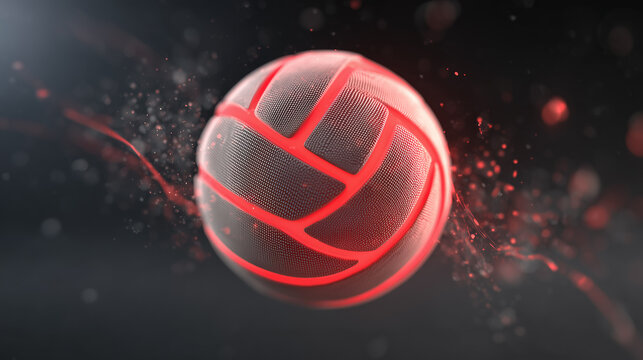 3d volleyball for banner concept