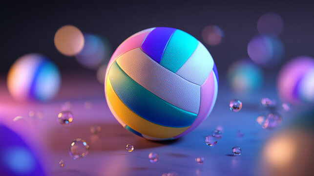 3d volleyball for banner concept