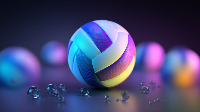 3d volleyball for banner concept