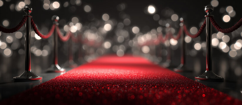 red carpet blurred concept