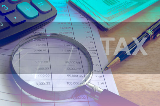Tax Income Management and Financial Planning Concept with Budget and Investment Strategy