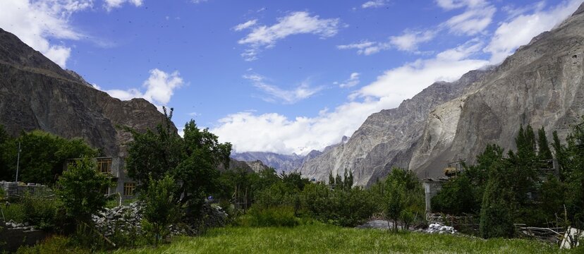 Turtuk view on Nubra valley and Himalaya mountain in Ladakh, India