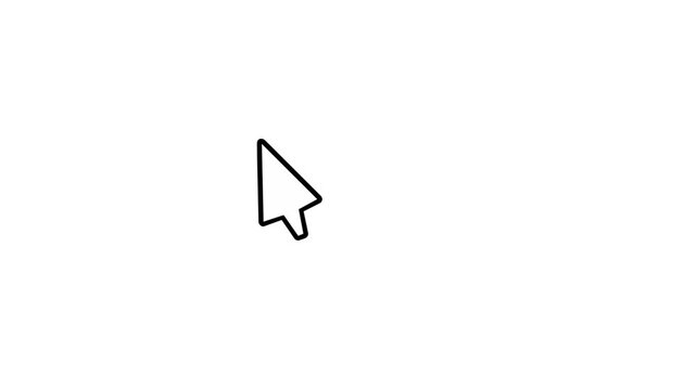 simple cursor animation on white background