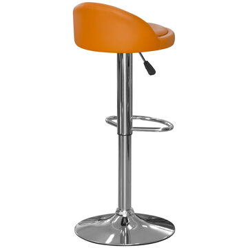 Modern bar stool isolated on transparent background. Contemporary seating furniture suitable for kitchen counters, home interiors, cafes, restaurants, bars, furniture catalogs, e-commerce