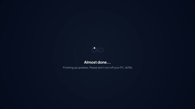 System Updates Finishing Screen Graphic Progress Percentage Desktop Software Update Loading Bar