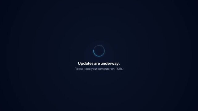 Computer System Update Loading Screen Graphic Software Upgrade Progress Bar UI UI Bar