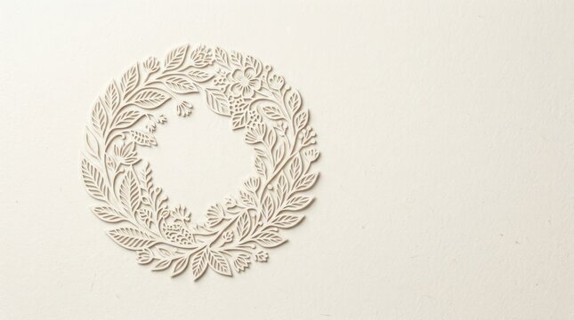 Floral wreath decorative element