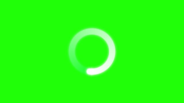 Circle Loading Progress Indicator with Circular Percentage Bar, Minimal Black and White Animation Concept for Website, Application, Software Interface, Technology and Digital Processing System .