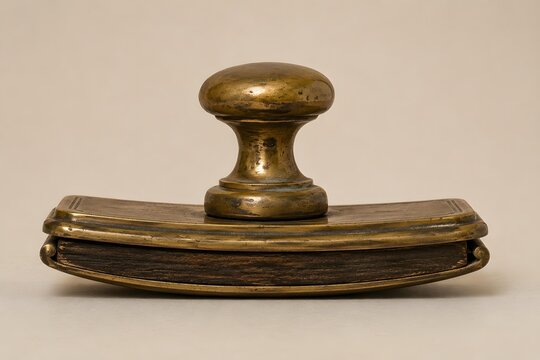 Antique Brass Ink Blotter on Vintage Writing Desk