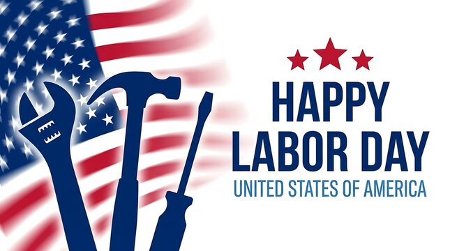 Labor Day USA Labor Day Canada Happy Labor Day USA with American flag and tools graphic happy labor day, usa, united states of america