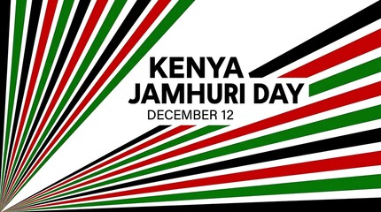 Fototapeta premium Kenya jamhuri day december 12 celebration background banner with december