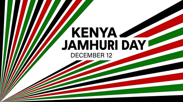 Kenya jamhuri day december 12 celebration background banner with december