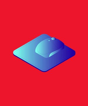 computer mouse on a mousepad 3D motion graphics animation