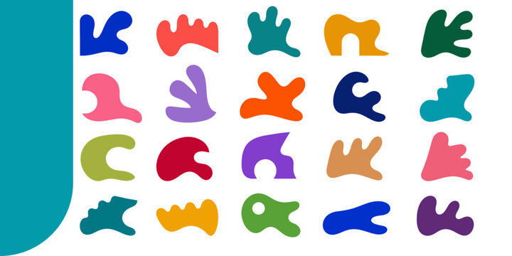 Colorful Abstract Hand Shape Pattern