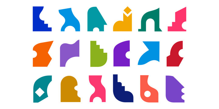 Colorful Abstract Geometric Shapes Pattern