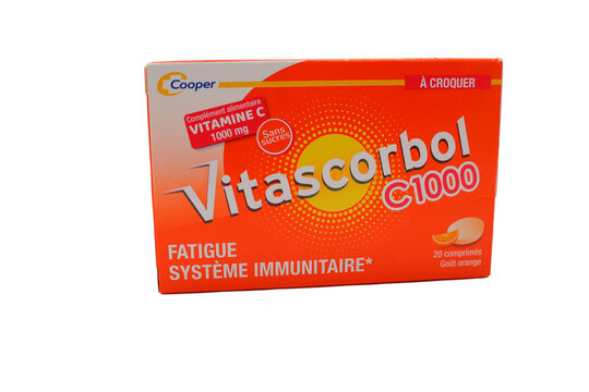 Boite de comprim&eacute;s Vitascorbol de Cooper