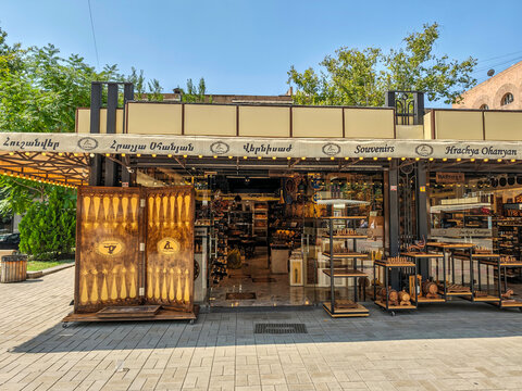 Wooden Backgammon Sets in a Souvenir Shop in Armenia