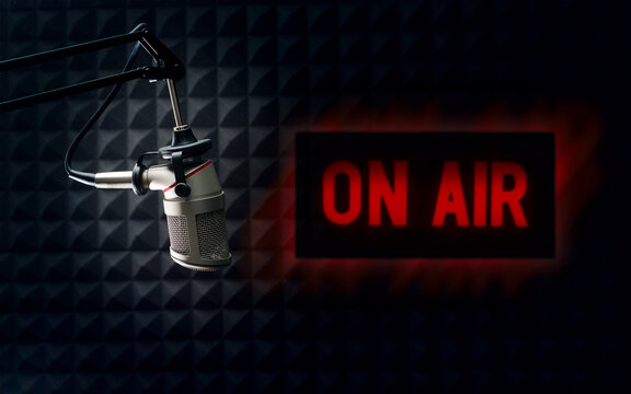 Professional microphone and on air sign