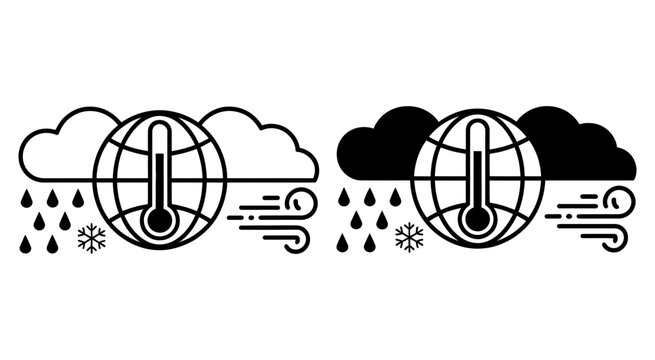 Global climate change weather vector illustration