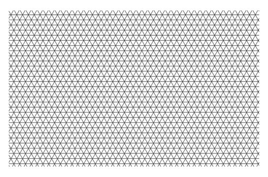 Isometric triangle grid pattern background vector design isolated on transparent background