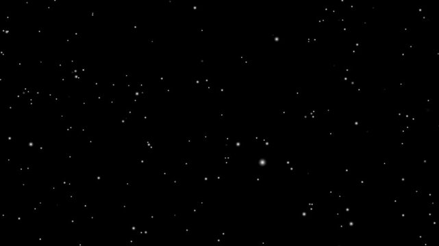 Real snow snowing on black background in cold winter season, White snow overlay layer on black background, Snow, snowflakes. Rendered animation of snowing. Snow flakes falling in slow motion.