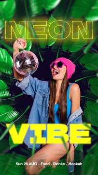 Tropical Neon Club Promo - Vertical