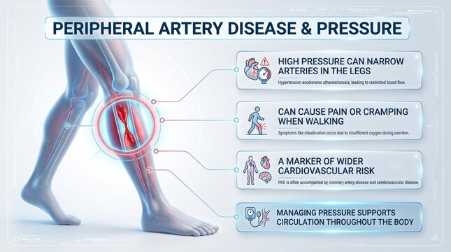 Peripheral artery disease and blood pressure