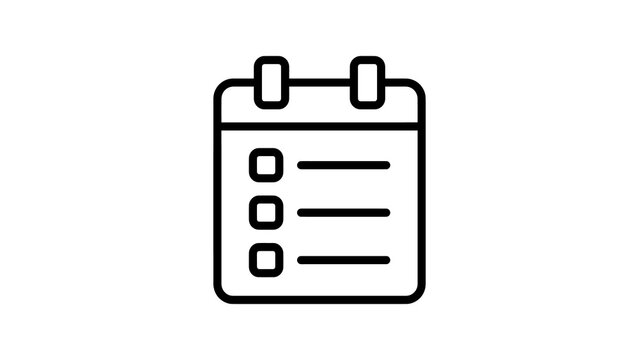 Checklist notepad icon for task management planning and organization.