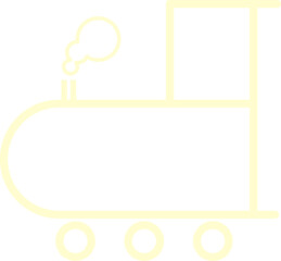 Cream Train Engine Icon Isolated on Transparent Background PNG Railway Vector Symbol © House of Designs