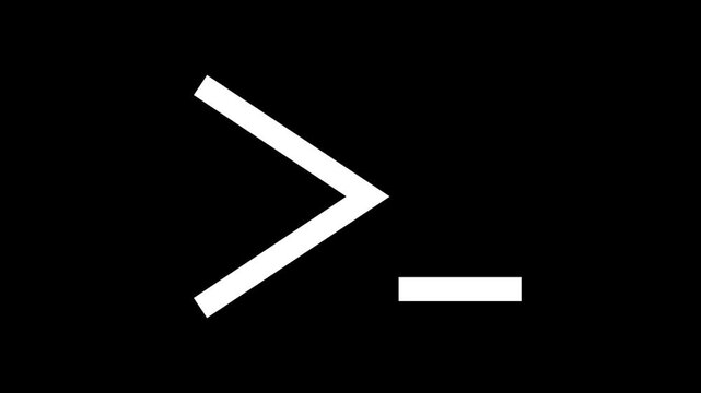 Animated White Terminal Command Prompt Cursor on Black Background