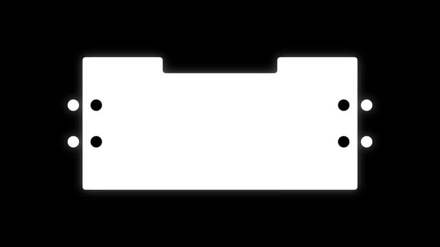 Glowing White Futuristic HUD Panel Text Box Overlay