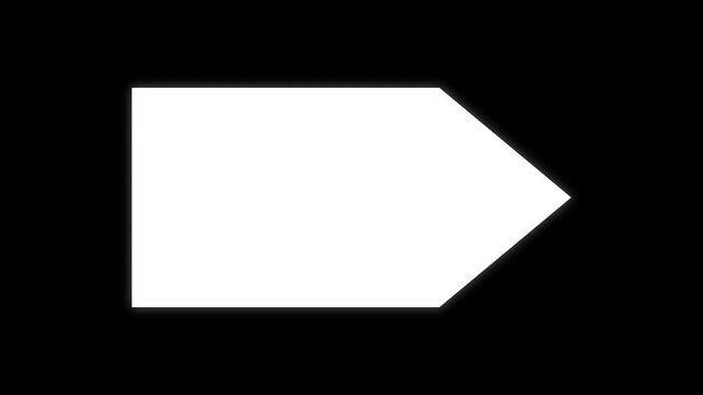 Animated White Arrow Pointing Right on Black Background