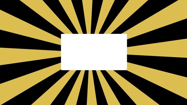 spiral Cartoon spinning Animated abstract yellow spiral line stripes advertising the background, Retro comic sunburst blue rays, Radial lines, Loop animation, black screen