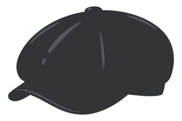 Fototapeta premium Flat vector icon of a newsboy cap or flat cap