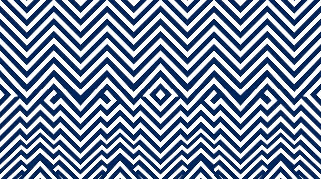 Classic navy and white chevron zigzag pattern creating a bold geometric background for fashion, textiles, wallpaper, packaging and contemporary interiors
