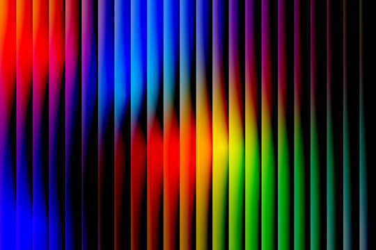 Dynamic vertical light bars in rainbow spectrum colors for energetic digital designs.
