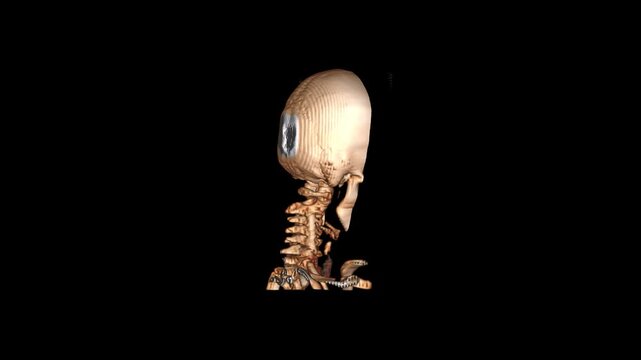 Craniectomy Bone Defect and Reconstructive Surgical CT Scan