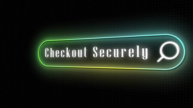 Checkout Securely Glow Line Search Bar Animation