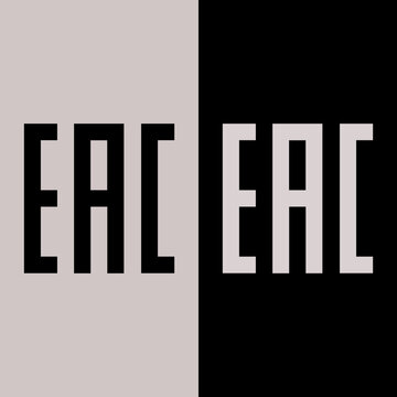 EAC Eurasian Conformity Certification Mark Icon Set