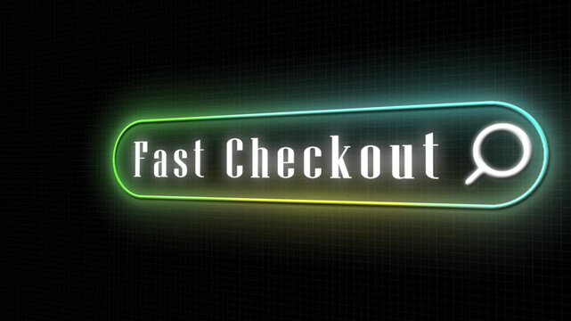 Fast Checkout Glow Line Search Bar Animation