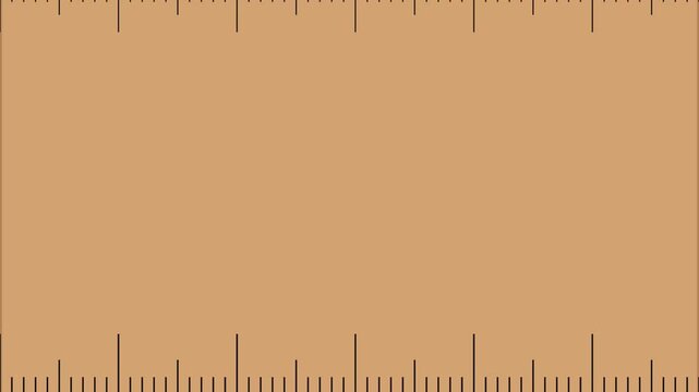 Horizontal ruler scale pattern displaying incremental measurement markings on plain tan textured