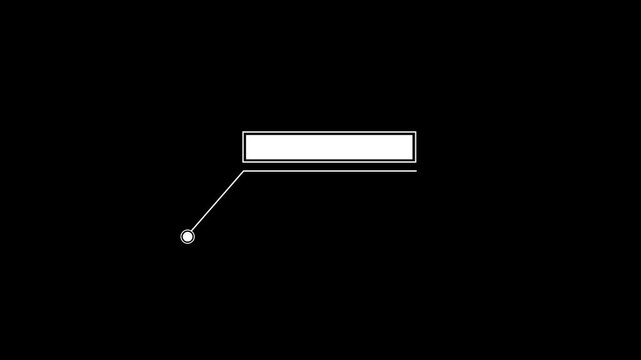 Minimalist hud callout lower third animation with alpha channel for editing motion interface digital.